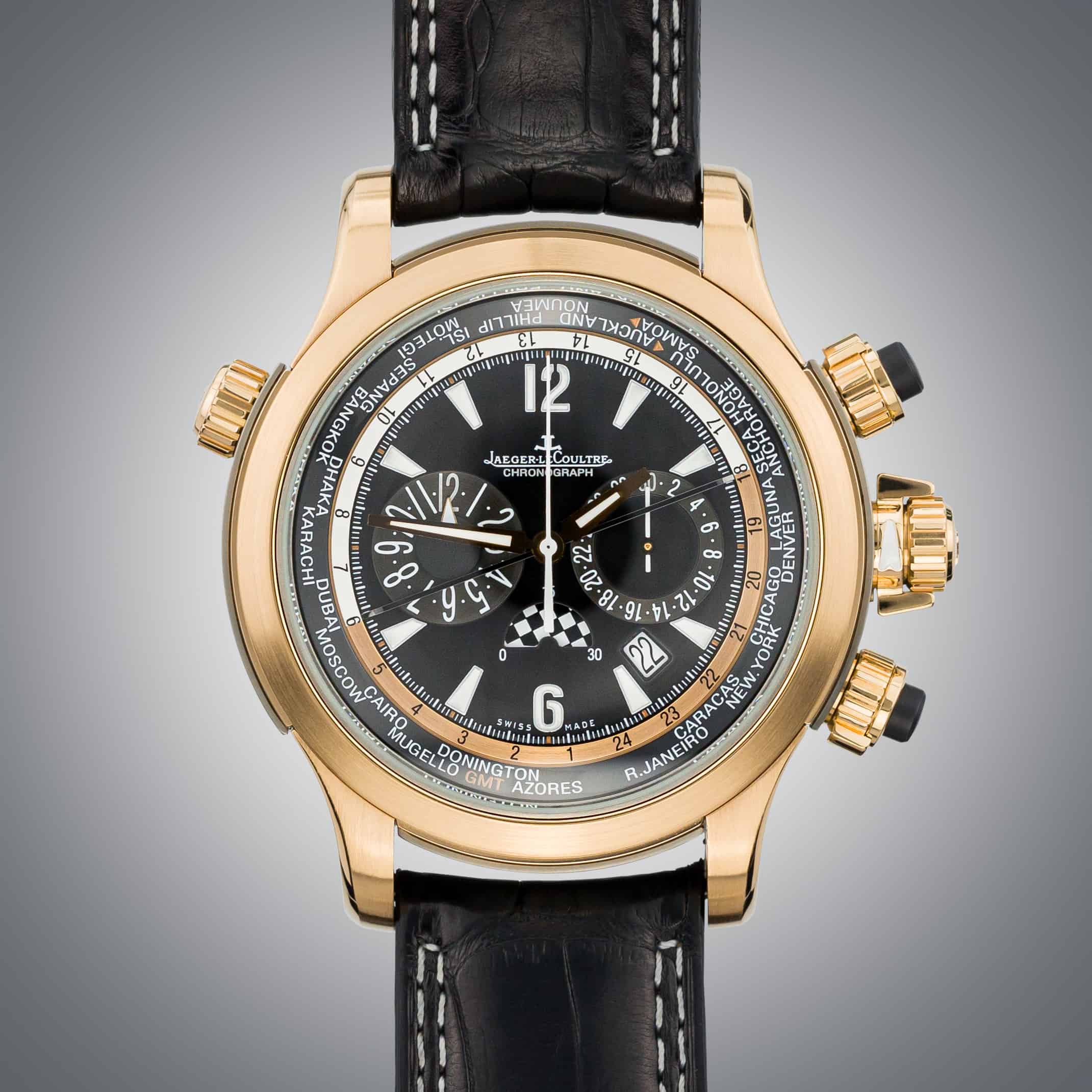 Jaeger LeCoultre Master Compressor Extreme World Chronograph Rose Gold ref. Q176247V Valentino Rossi Limited Box Card