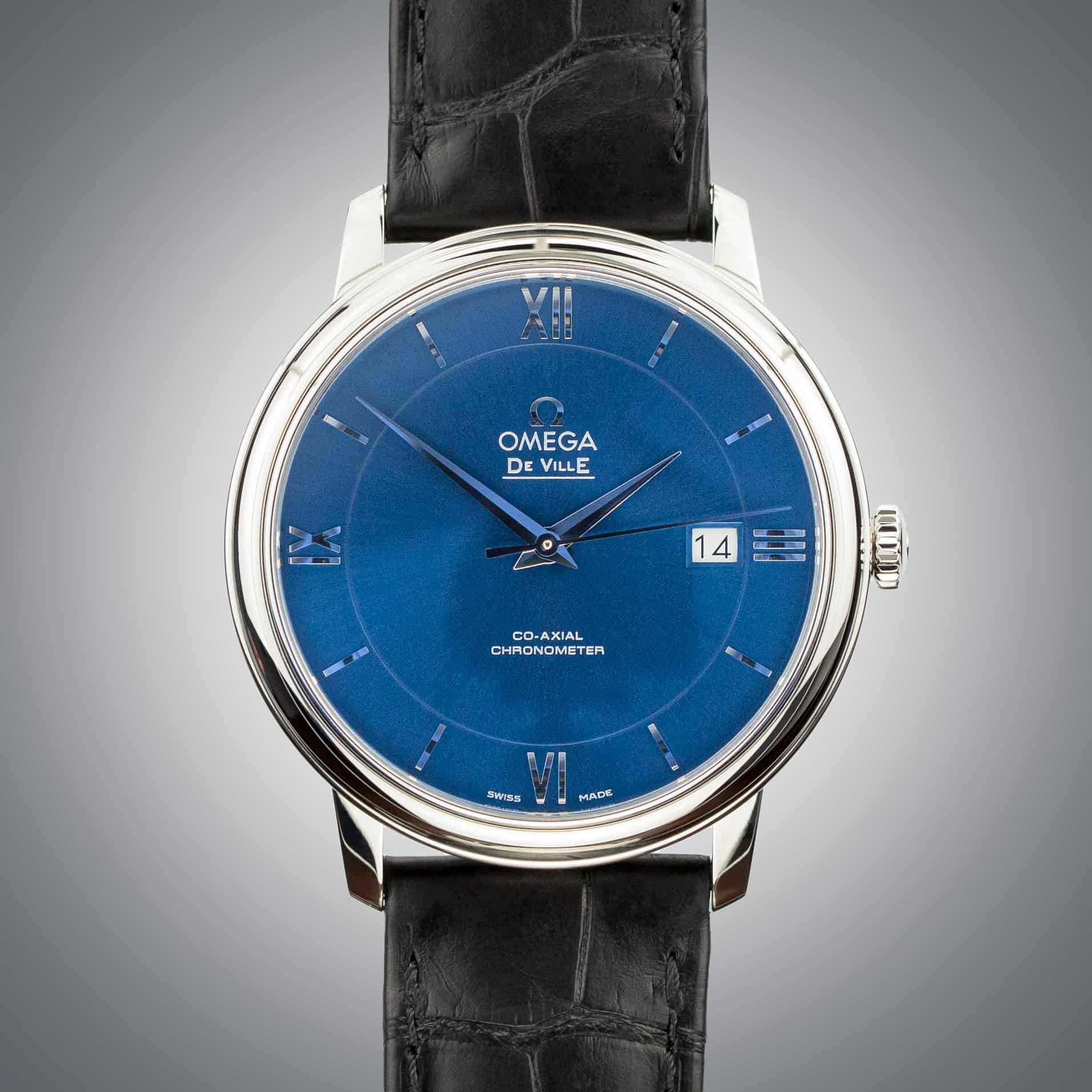 Omega De Ville Prestige 39.5 Blue dial ChronoTimepieces