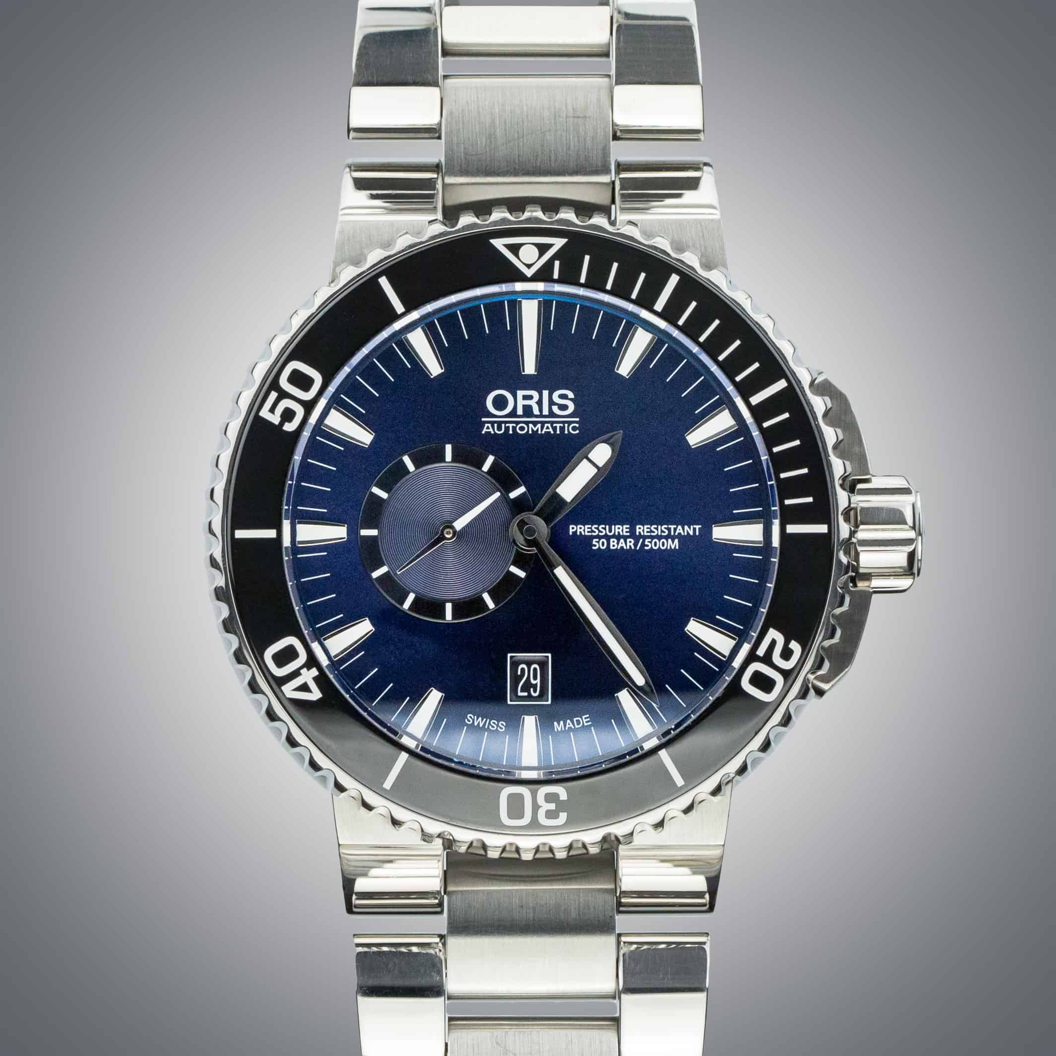 Oris aquis date online small second